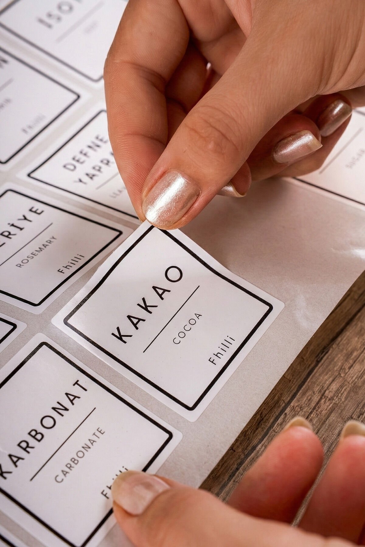 24'lü Sıvı Temasına Uygun Yıkanabilir Baharatlık Etiketi