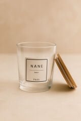 Nova - 12'li Bambu Vakum Kapaklı Etiket Hediyeli Cam Saklama Kabı Baharatlık Seti 350 ml