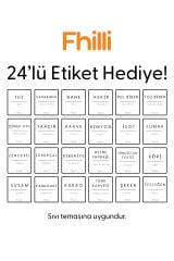 Terra - 6'lı Tulip Ağacı Vakum Kapaklı Etiket Hediyeli Cam Saklama Kabı Baharatlık Seti 365 ml