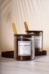 Paris 2'li Kapaklı Kaşık ve Etiket Hediyeli Standlı Cam Baharatlık