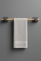 Kendiliğinden Yapışkanlı Bambu Havlu Tutacağı 50 cm Gri