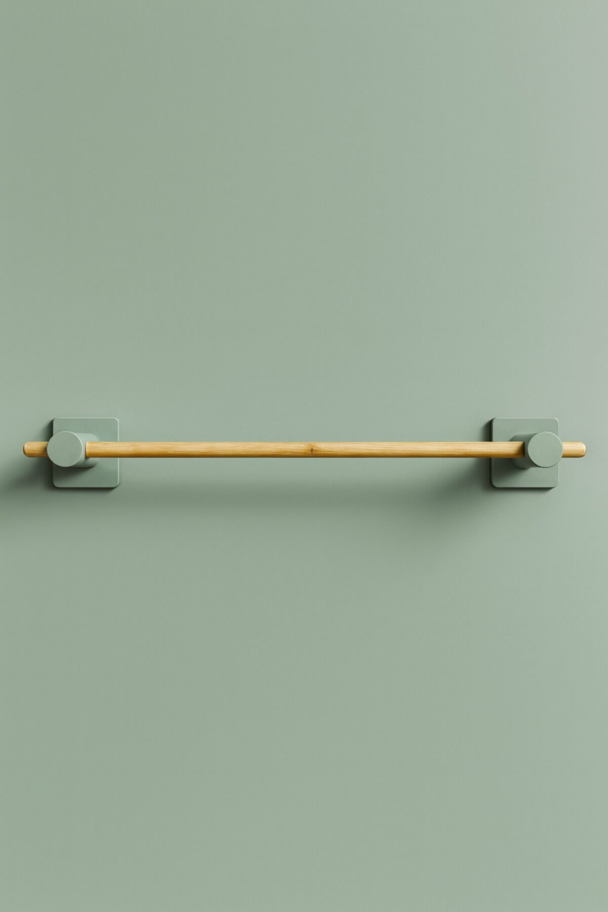 Kendiliğinden Yapışkanlı Bambu Havlu Tutacağı 50 cm Yeşil