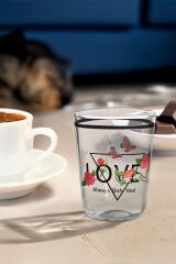 Otto 6'lı Kahve Yanı Bardak 120 cc Love