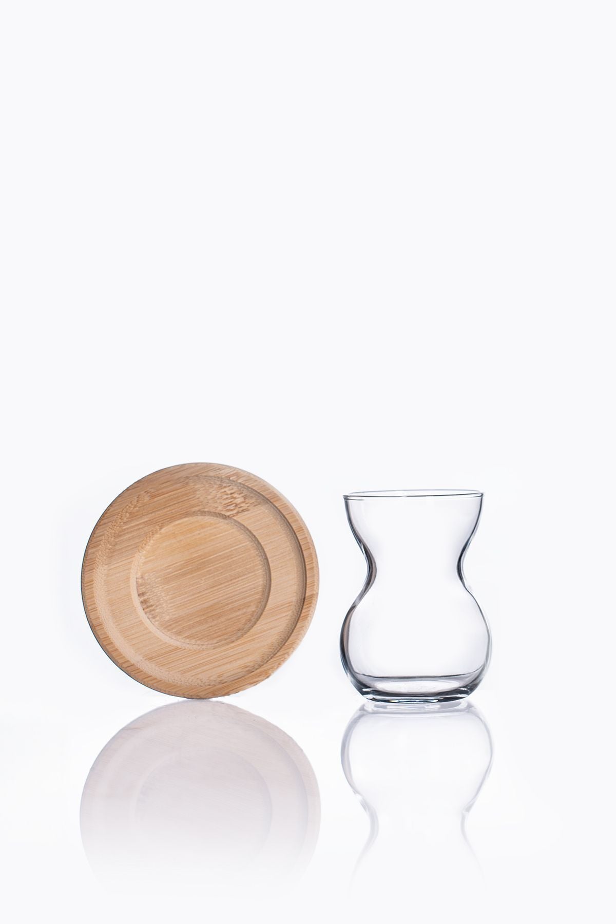 Dantel 12 Parça Yuvarlak Bambu Altlıklı Çay seti