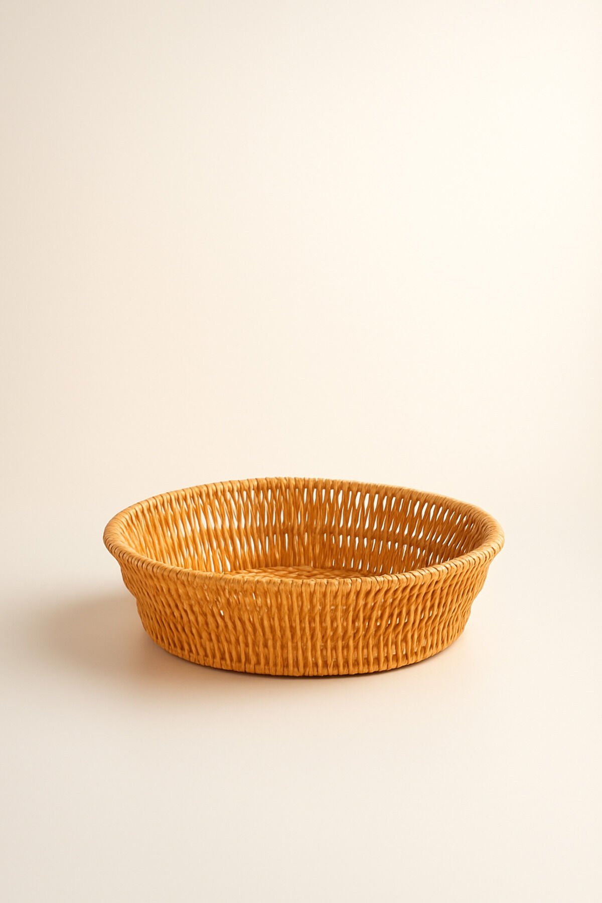 Yuvarlak Örgü Hasır Ekmek & Servis Sepeti 25 cm