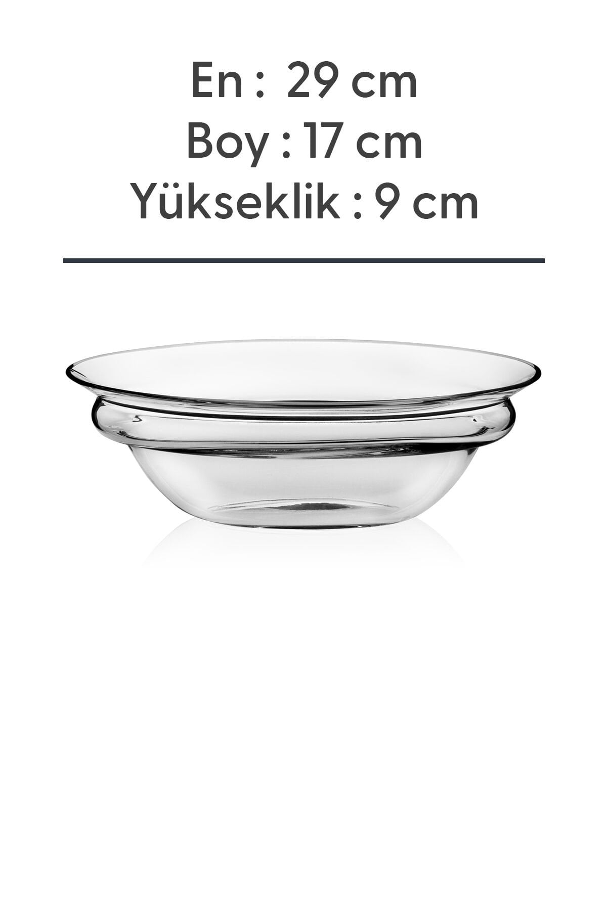 Milano - Oval Soğuk Kesim El Yapımı Gondol Model Kase 29 cm
