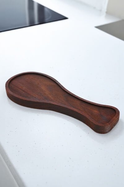 Resto - Ahşap Tezgah Üstü Kirli Kepçe Kaşık Altlığı 28 cm