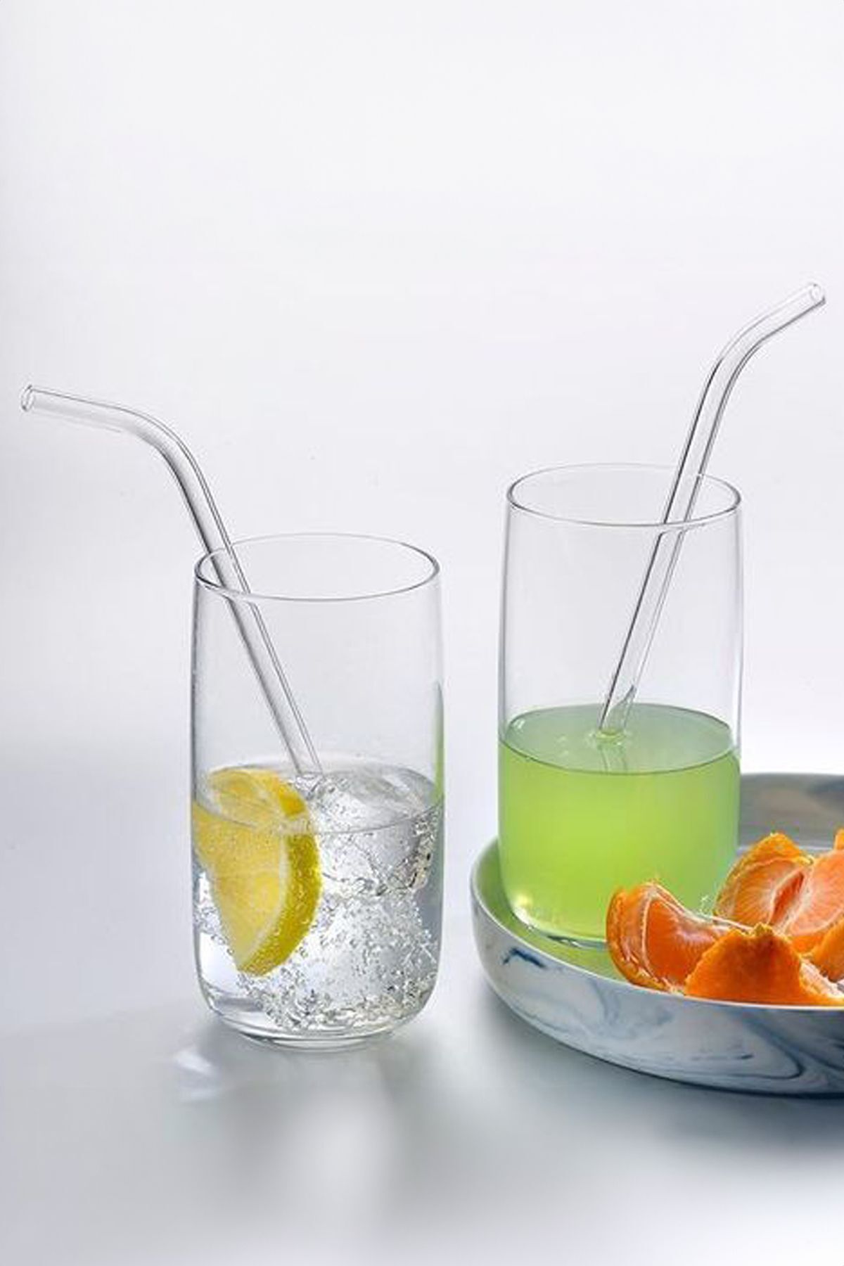 Fizz - 6'lı Borosilikat Cam Eğimli Pipet