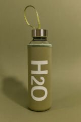 Bez Kılıflı Cam Matara 500 Ml Yeşil