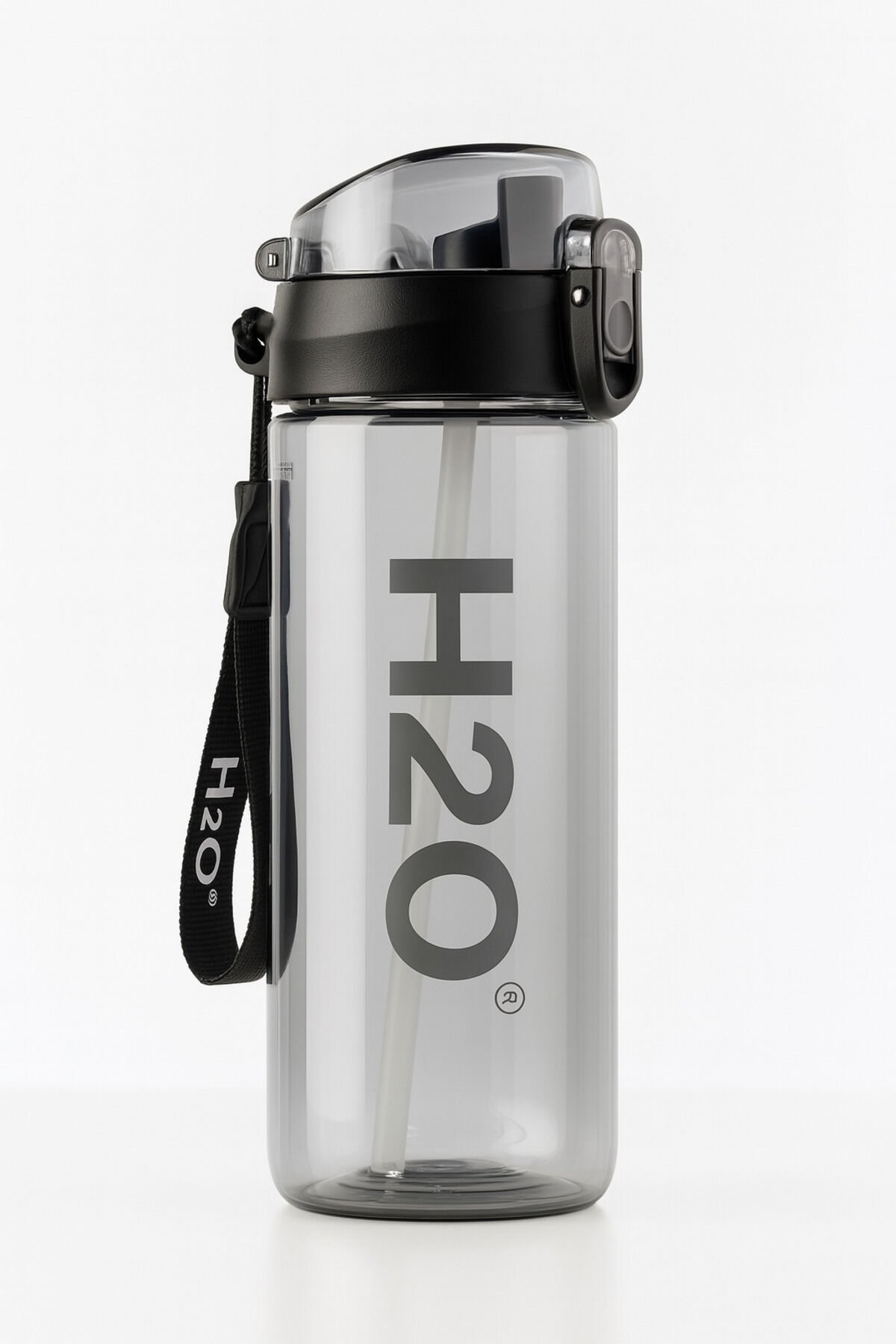 H2O Tritan Matara 750 ml BPA’sız, Darbeye Dayanıklı, Sızdırmaz Kapaklı Suluk Siyah