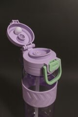 H2O - Kilitli Kapaklı Tritan Suluk 1000 ml BPA İçermez, Sızdırmaz, Dayanıklı Spor ve Günlük Matara Lila