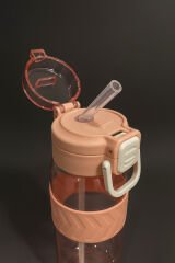 H2O - Kilitli Kapaklı Tritan Suluk 1000 ml BPA İçermez, Sızdırmaz, Dayanıklı Spor ve Günlük Matara Pembe