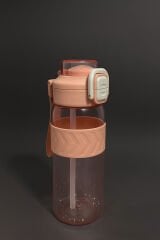 H2O - Kilitli Kapaklı Tritan Suluk 1000 ml BPA İçermez, Sızdırmaz, Dayanıklı Spor ve Günlük Matara Pembe