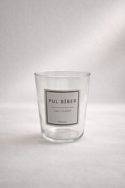 Motto - 12'li Bambu Vakum Kapaklı Etiket Hediyeli Cam Saklama Kabı Baharatlık Seti 315 ml