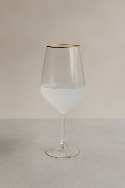 Flora - 4'lü Su Kadehi Seti 490 cc Gold Rim