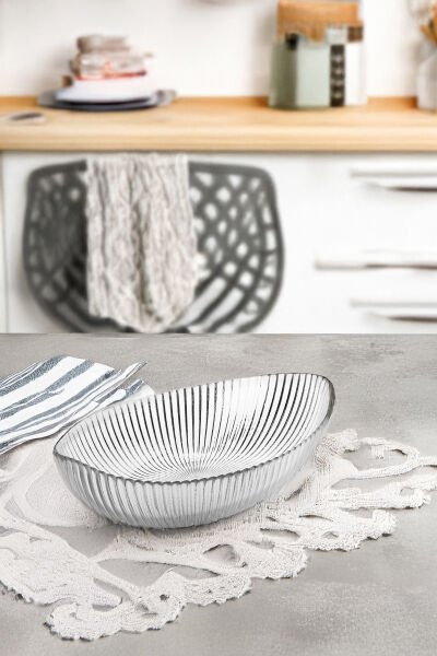 Lille - Derin Oval Cam Kase Şeffaf 20 cm