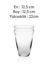 Floransa - Dekoratif El Yapımı Cam Vazo 22 cm