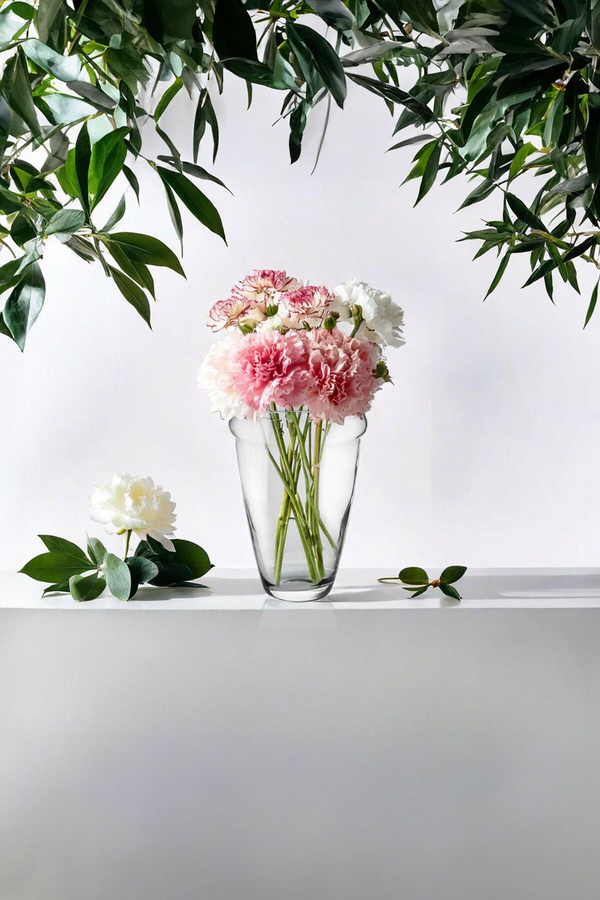 Floransa - Dekoratif El Yapımı Cam Vazo 22 cm