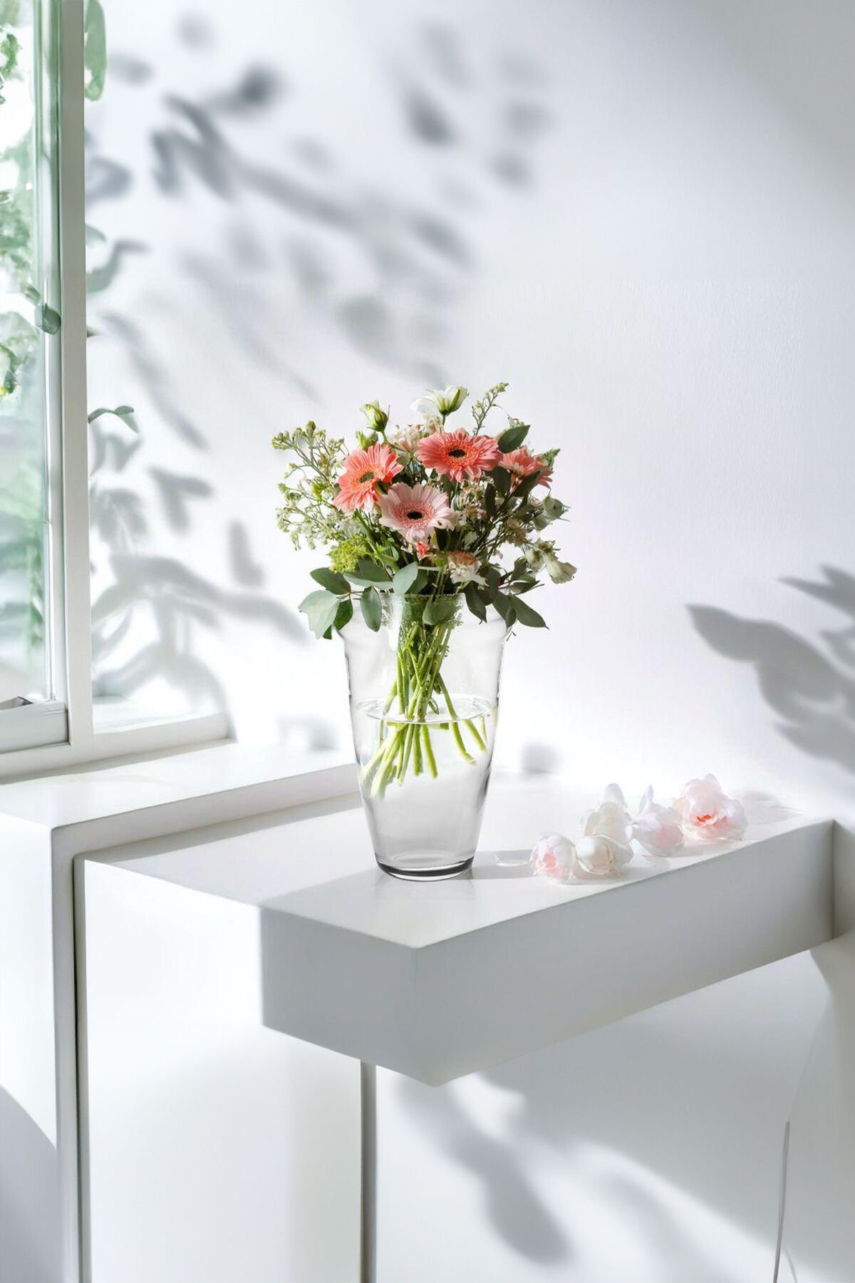 Floransa - Dekoratif El Yapımı Cam Vazo 24 cm