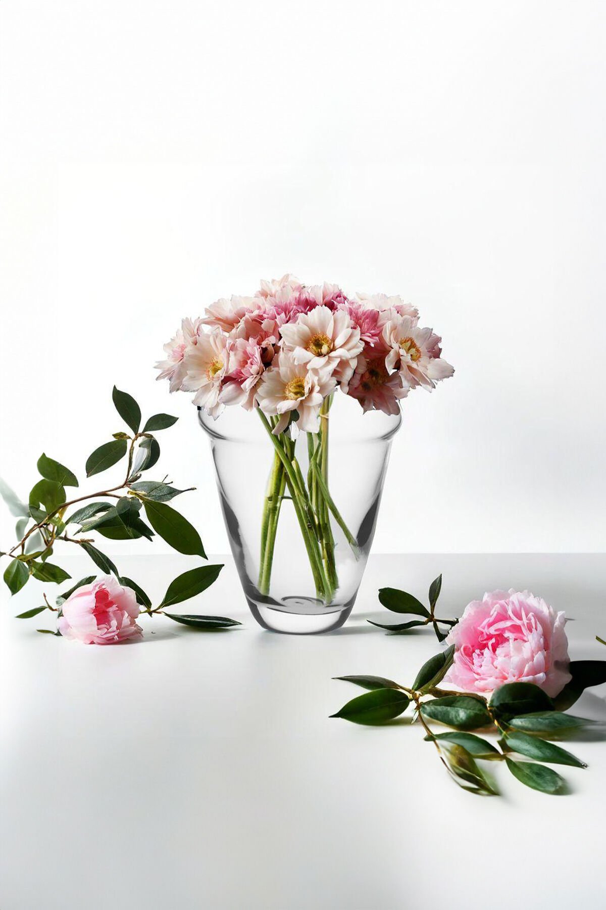 Floransa - Dekoratif El Yapımı Cam Vazo 17 Cm