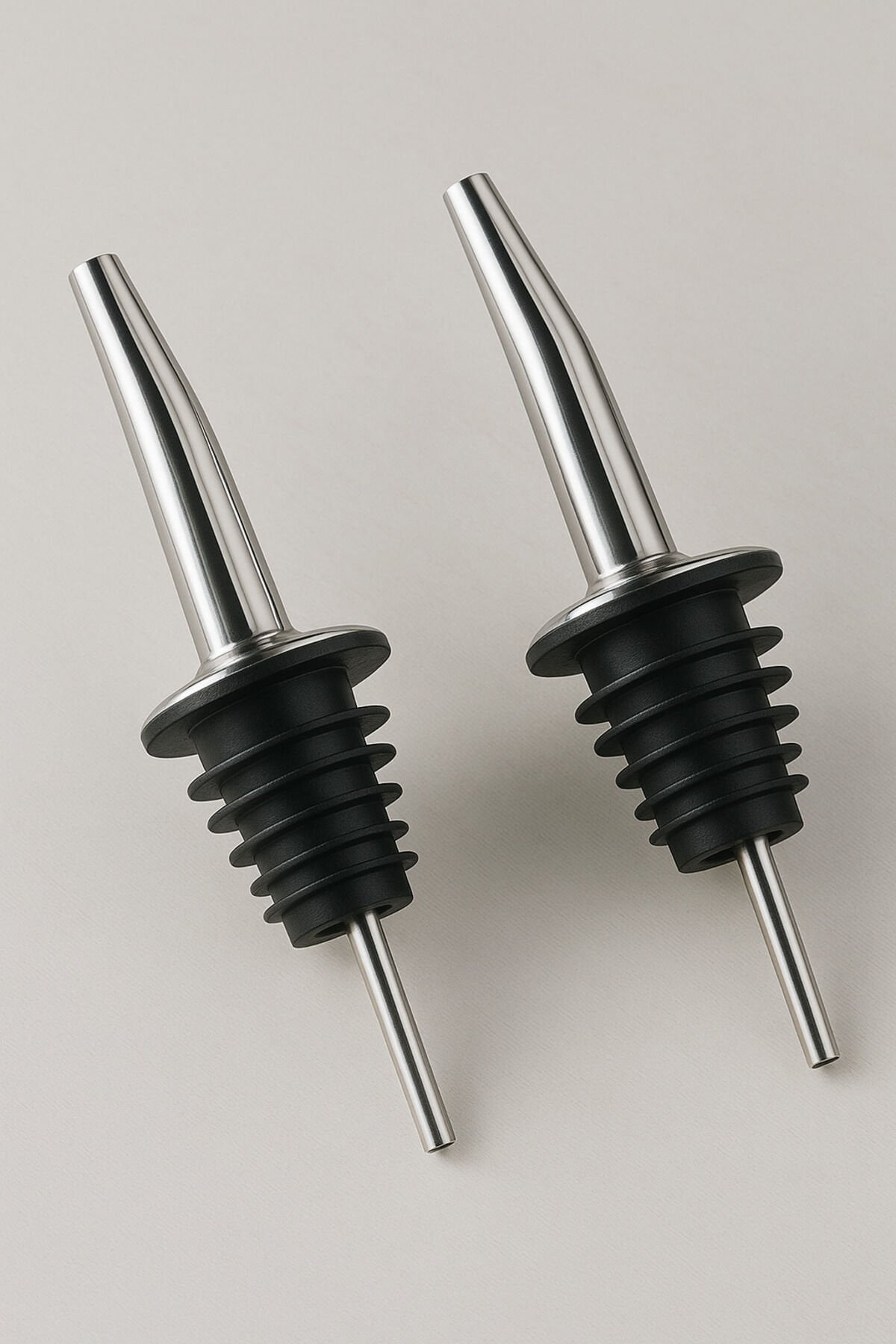 2'li Paslanmaz Çelik Yağdanlık Ve Şişe Ucu Servis Aparatı Damlatmaz Tıpa Gümüş