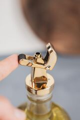 Moss 2'li Ahşap Stantlı Damlatmaz Zeytinyağı Sıvıyağ Şişesi Cam Yağdanlık Seti 500 ml