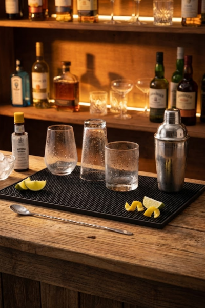 Mate - Bar Matı Silikon Kaydırmaz Bartender Servis Matı 30 x 59 cm