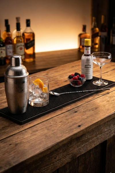 Mate - Bar Matı Silikon Kaydırmaz Bartender Servis Matı 8 x 59 cm