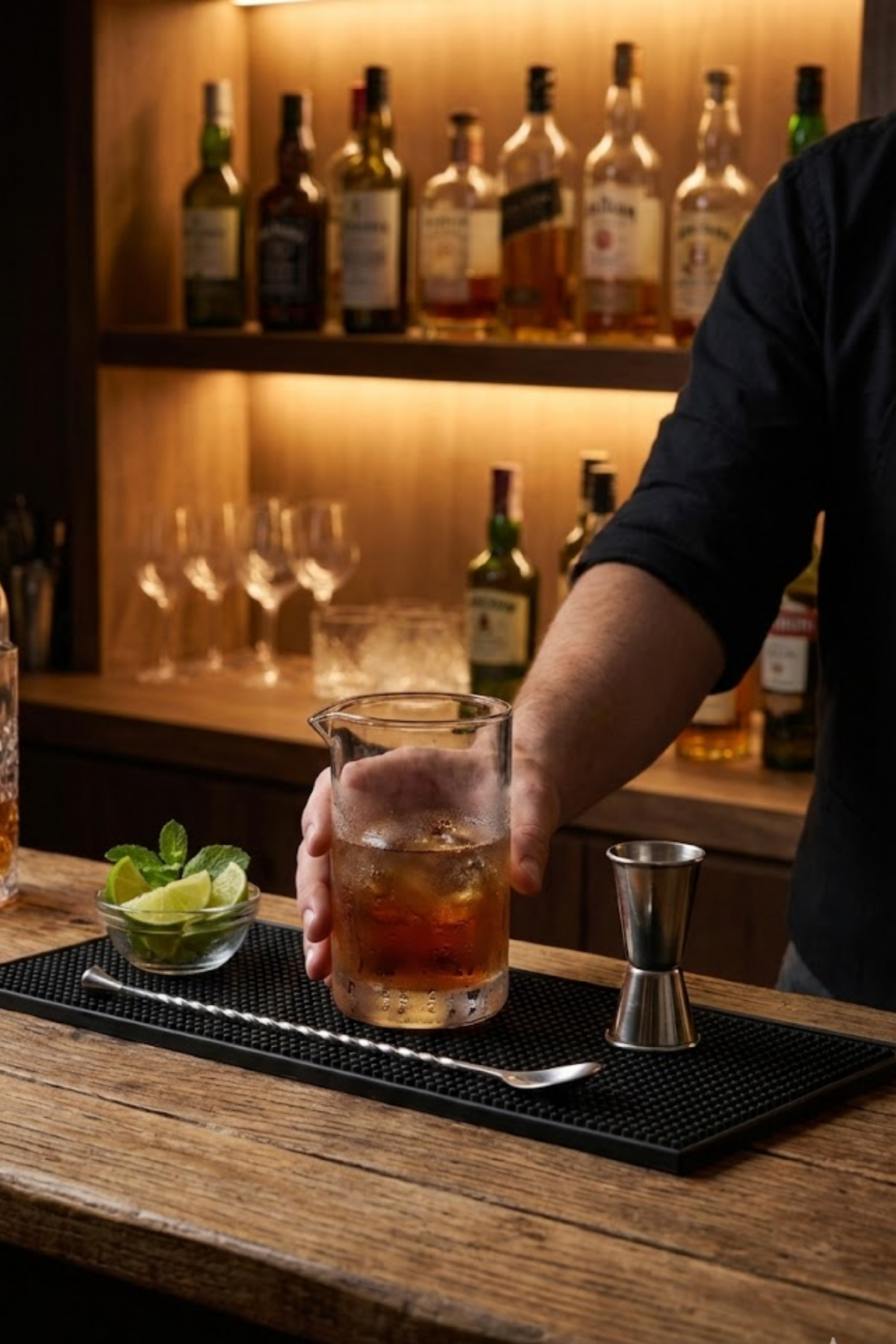 Mate - Bar Matı Silikon Kaydırmaz Bartender Servis Matı 15 x 59 cm