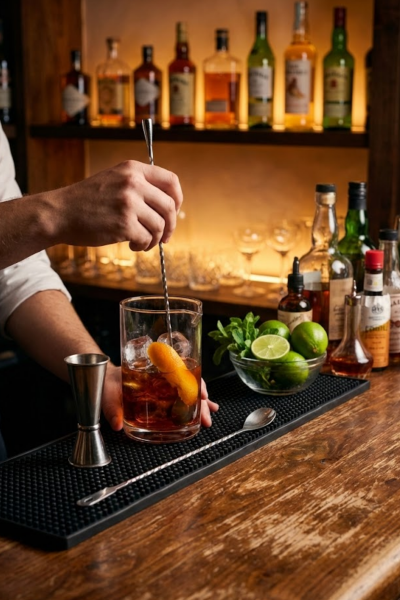 Mate - Bar Matı Silikon Kaydırmaz Bartender Servis Matı 15 x 29,5 cm