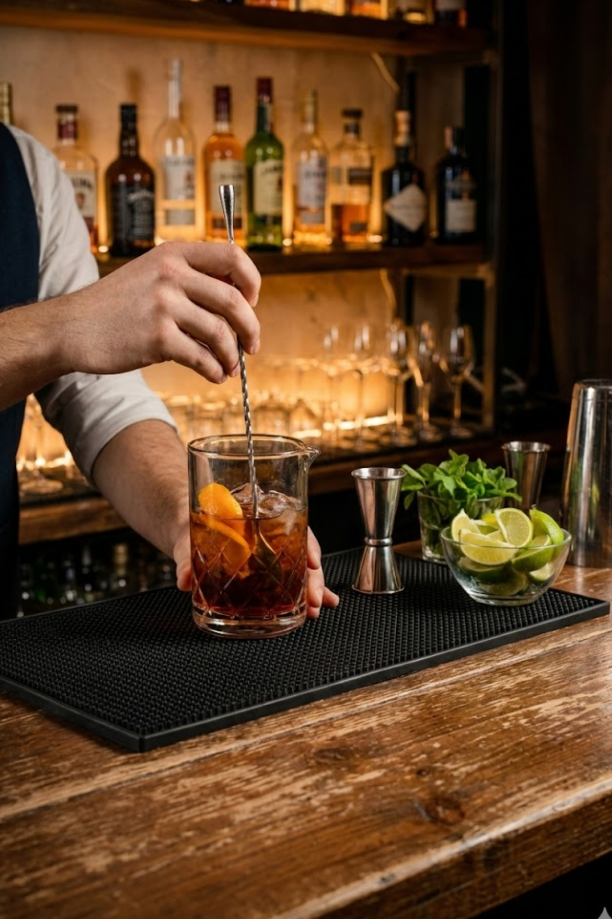 Mate - Bar Matı Silikon Kaydırmaz Bartender Servis Matı 29,5 x 44 cm