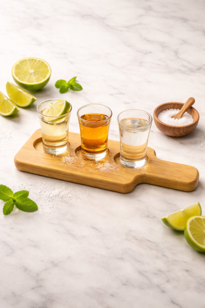 3’lü Bambu Mini Bardak Altlığı Sunum Standı 27 cm