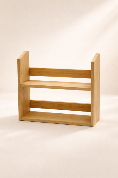 Prime - 2 Katlı 13 Parça Saklama Kabı Organizer Bambu Standlı Baharatlık Seti