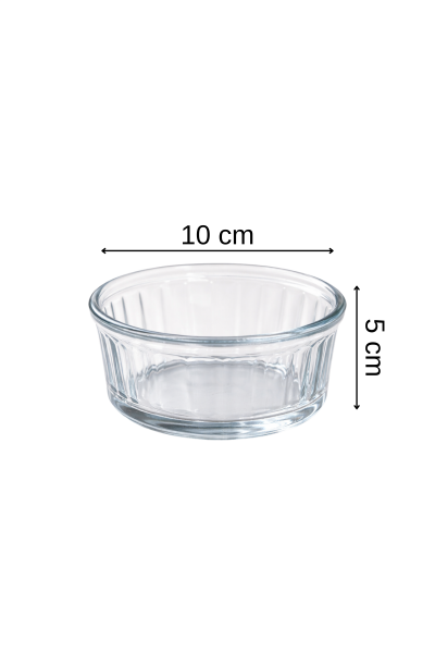 Pyrex 4'lü Isıya Dayanıklı Bor Cam Kase Çizilmez Fırın Sufle Kabı 250 ml