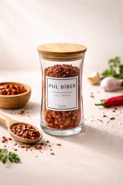 Mandel - 12'li Bambu Vakum Kapaklı Etiket Hediyeli Cam Saklama Kabı Baharatlık Seti 345 cc