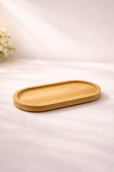 Carlin - 2'li Bambu Kapaklı Standlı Banyo Cam Kavanoz Seti Dekoratif Banyo Düzenleyici 350 cc