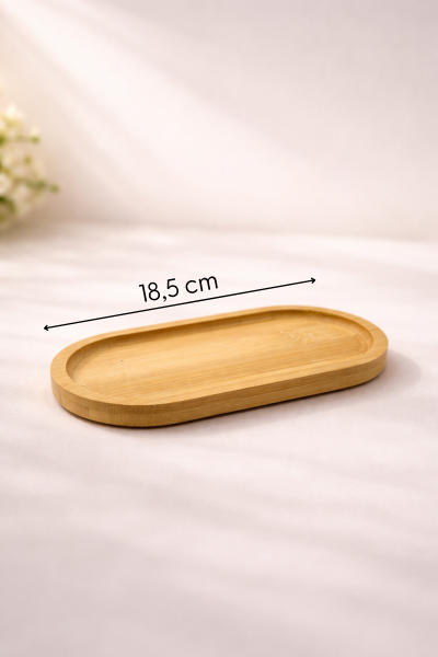 Marlin - 2'li Bambu Kapaklı Standlı Banyo Cam Kavanoz Seti Dekoratif Banyo Düzenleyici 315 cc