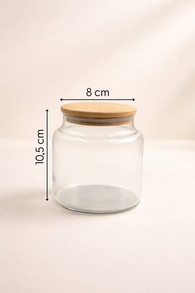 Fiona - 18'li Vakumlu Bambu Kapaklı 630 - 900 - 1400 ml Kavanoz Takımı