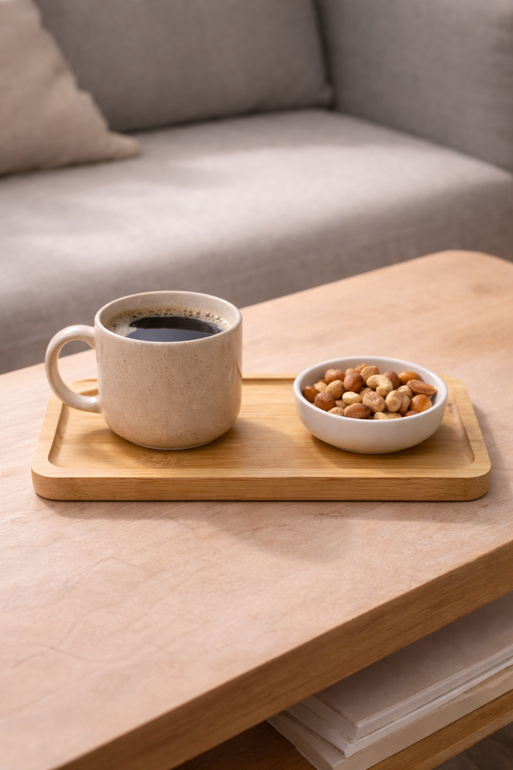 Dikdörtgen Sunum Tepsisi Bambu Organizer Ve Yağdanlık Altlığı Yemek Tabağı 22,5 cm