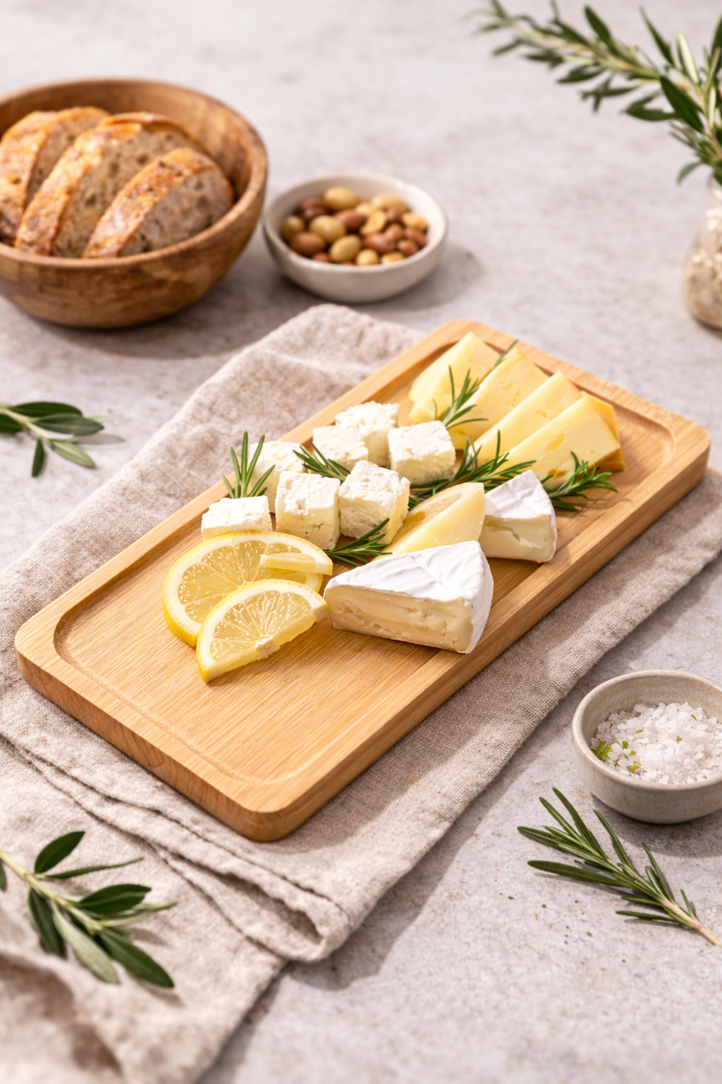 Dikdörtgen Sunum Tepsisi Bambu Organizer Ve Yağdanlık Altlığı Yemek Tabağı 22,5 cm