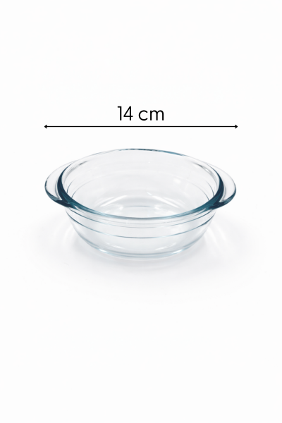 Pyrex - 2'li Isıya Dayanıklı Borcam Kase Çizilmez Sufle Güveç Fırın Kabı 300 ml Yuvarlak