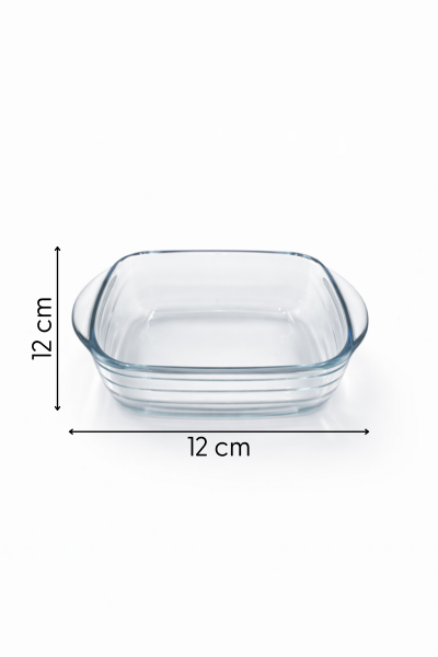 Pyrex - 2'li Isıya Dayanıklı Borcam Kase Çizilmez Sufle Güveç Fırın Kabı 300 ml Kare